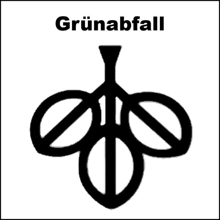 Logo Etikette für Grünabfall