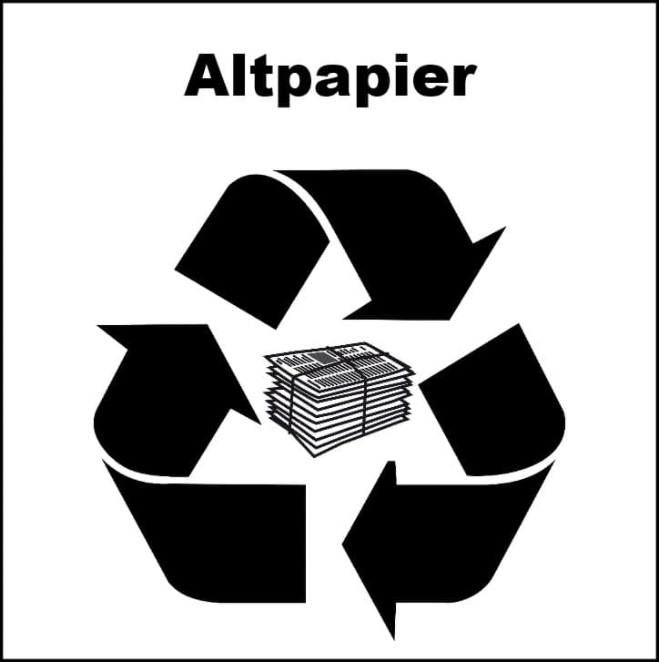Logo Etikette für Altpapier