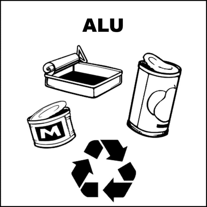 Logo Etikette für ALU