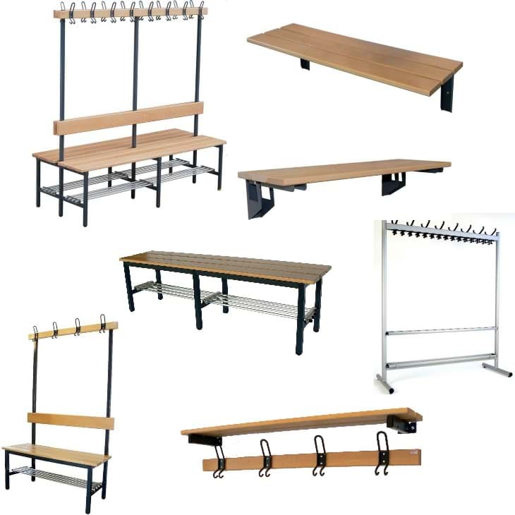 Garderobenbänke / Hakenleisten