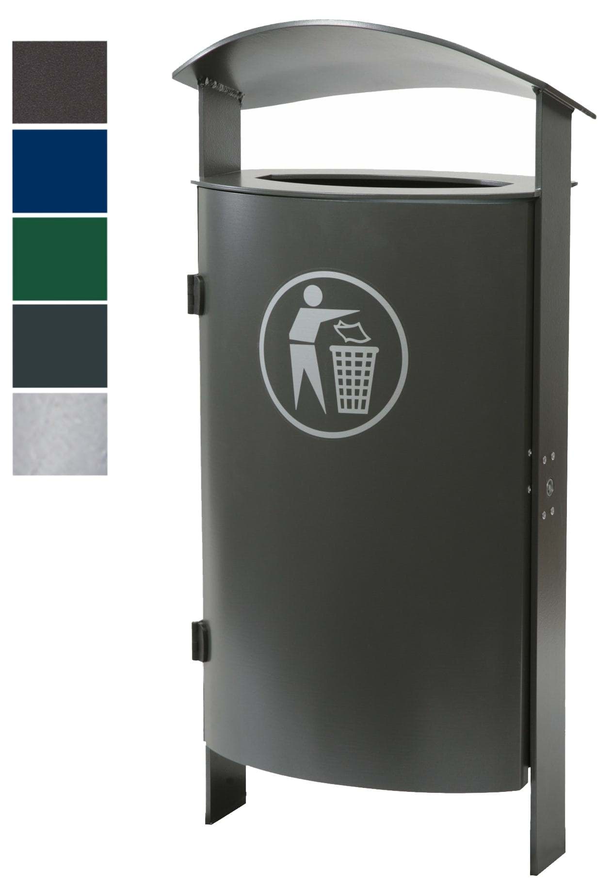 Stand-Abfallbehälter 70 Liter, zum einbetonieren 