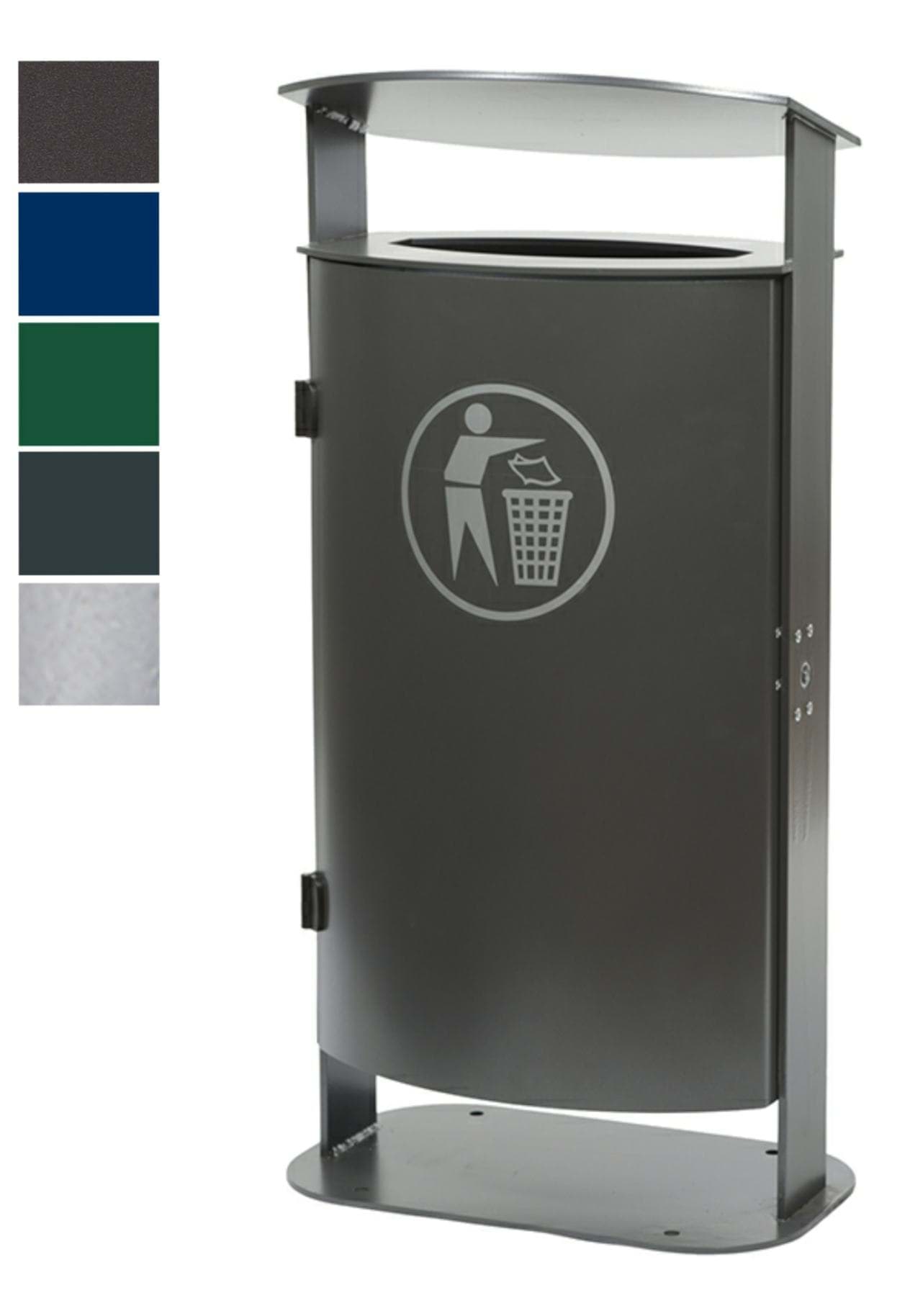 Stand-Abfallbehälter 70 Liter mit Bodenplatte zum aufschrauben