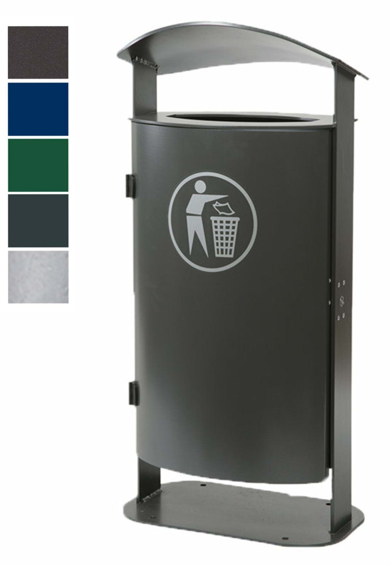 Stand-Abfallbehälter 70 Liter mit Bodenplatte zum aufschrauben