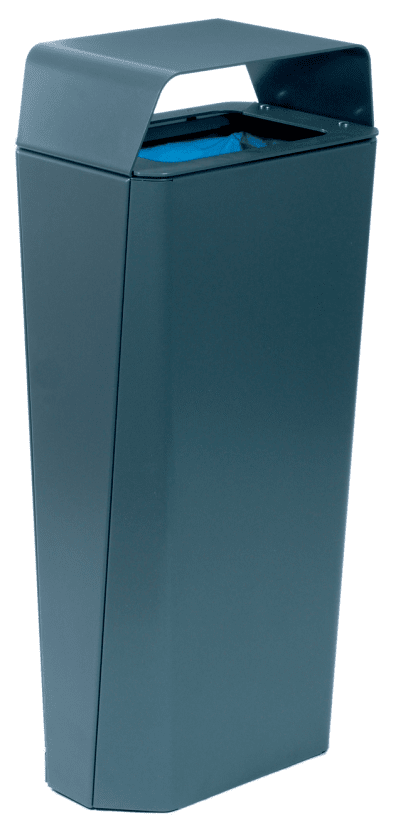 Stand-Abfallbehälter 70 Liter, feuerverzinkt + pulverbeschichtet, zum aufdübeln