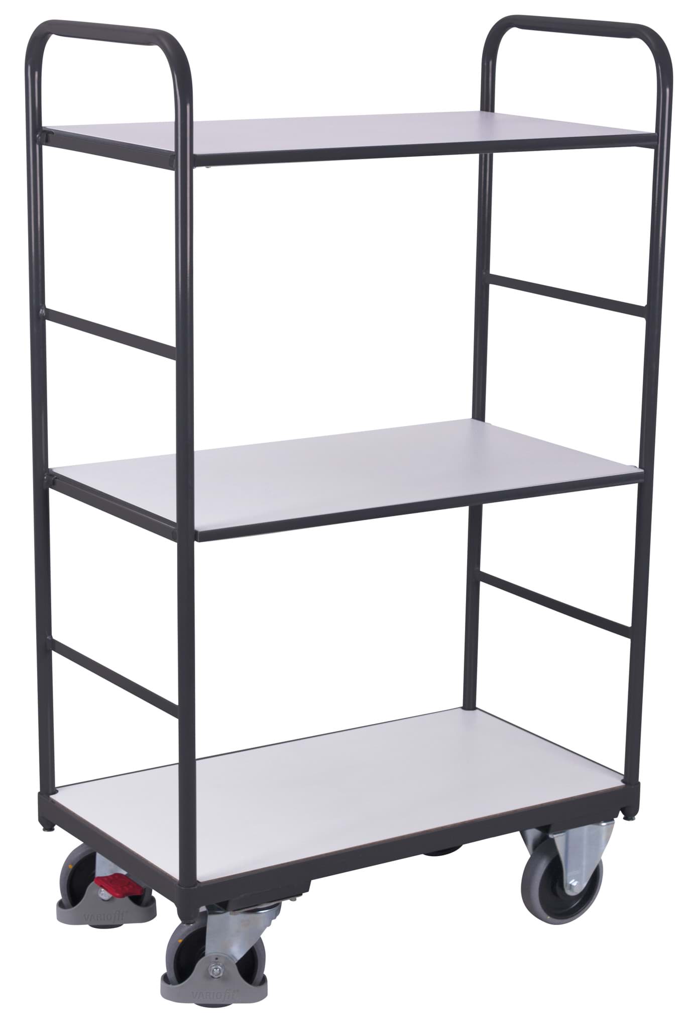 ESD-Etagenwagen, 3 Ladeflächen, 910 x 500 x 1530 mm BxTxH