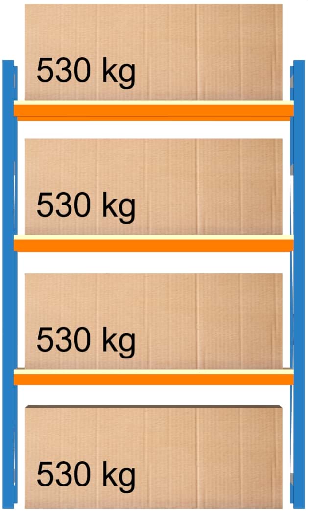 Weitspann-Grundregal, 2000x1250x600 mm HxLxT