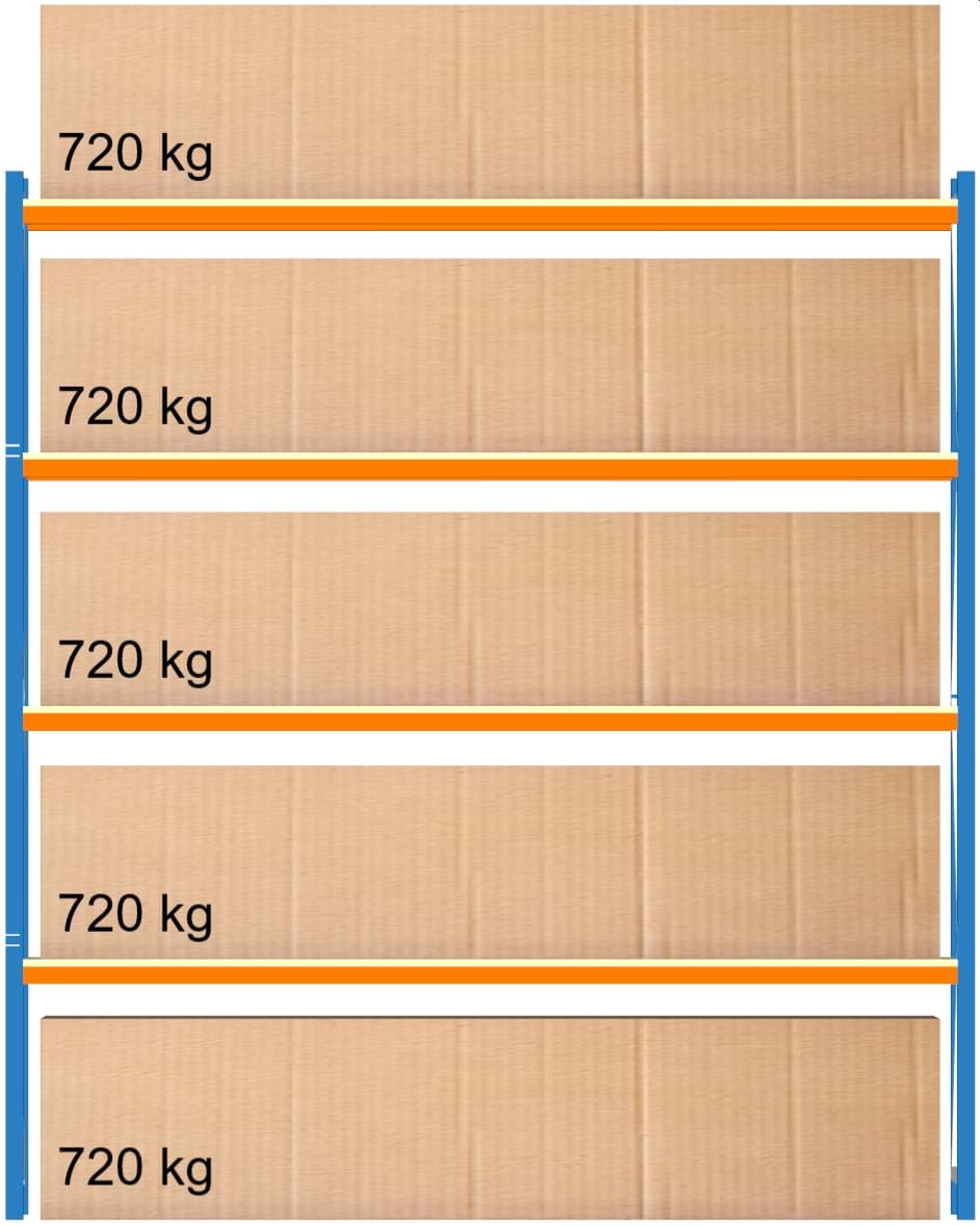 Weitspann-Grundregal, 3000x2675x400 mm HxLxT, Holzfachebenen