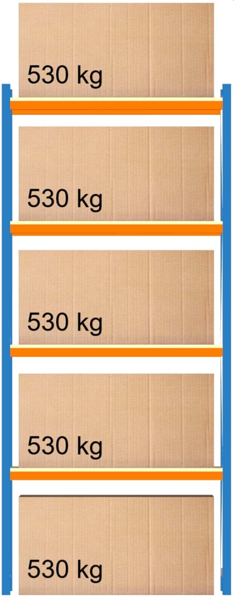 Weitspann-Grundregal, 3000x1250x600 mm HxLxT