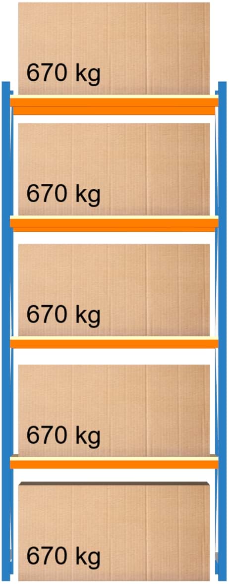 Weitspann-Grundregal, 3000x1250x1000 mm HxLxT