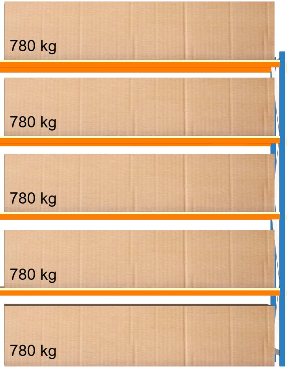 Weitspann-Anbauregal, 3000x2675x1000 mm HxLxT