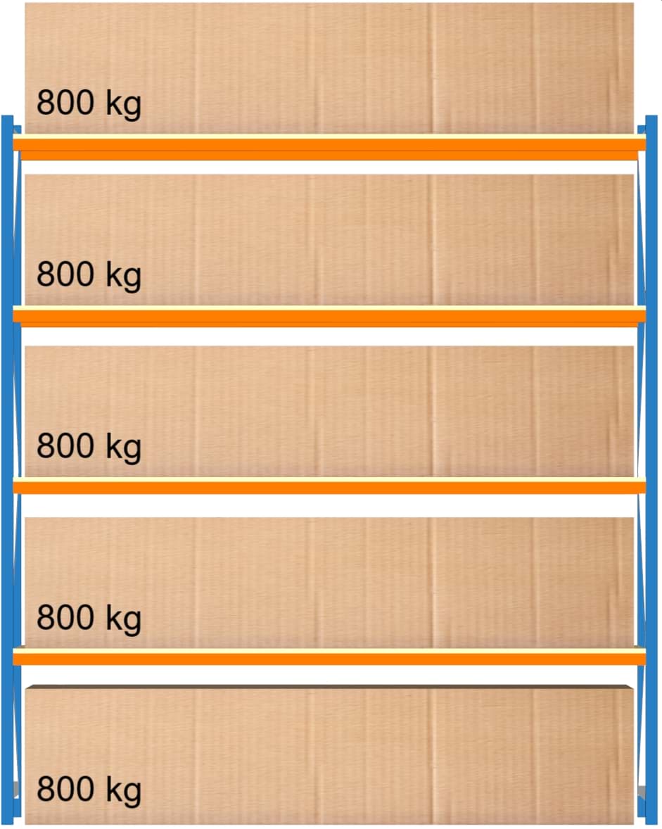 Weitspann-Grundregal, 3000x2675x800 mm HxLxT