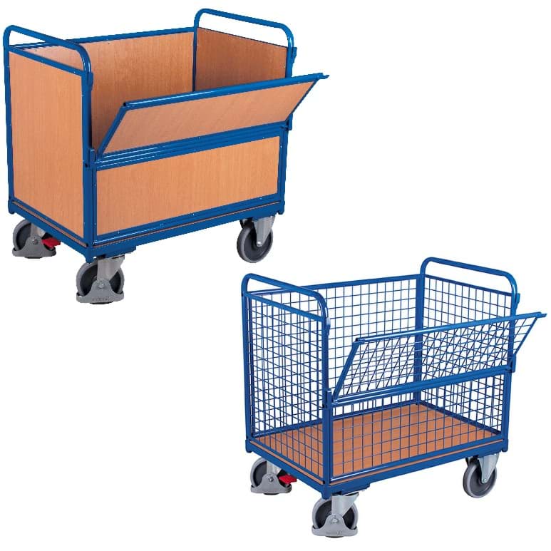 Kastenwagen Holz-/Gitterwände 1060 x 715 x 1095 mm BxTxH