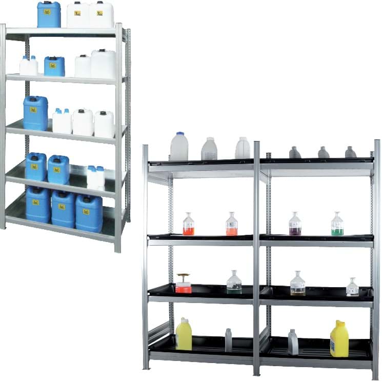 Gefahrenstoffregale für wassergefährdende Flüssigkeiten