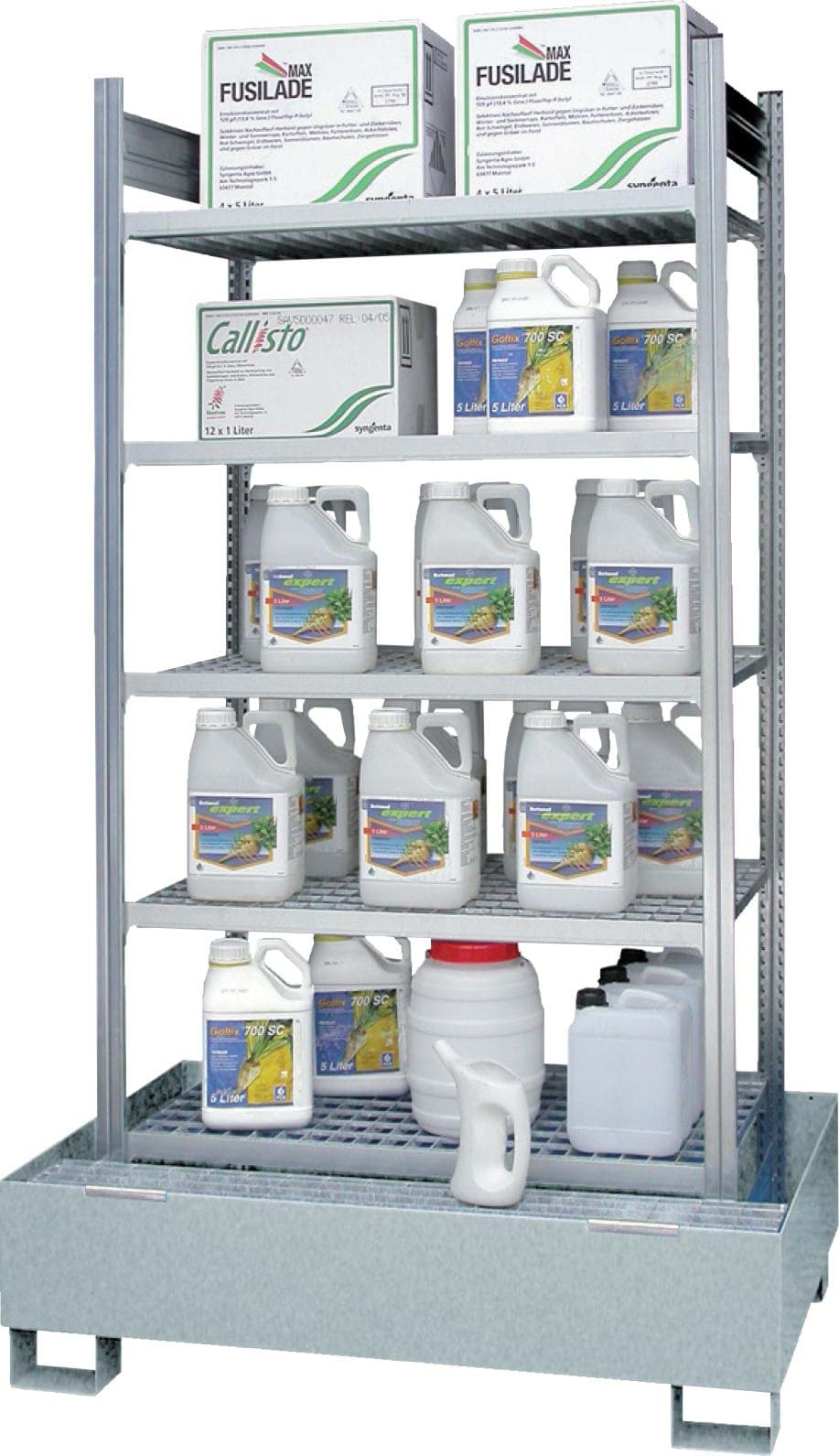 Gefahrenstoff-Grundregal, Breite 1060 mm