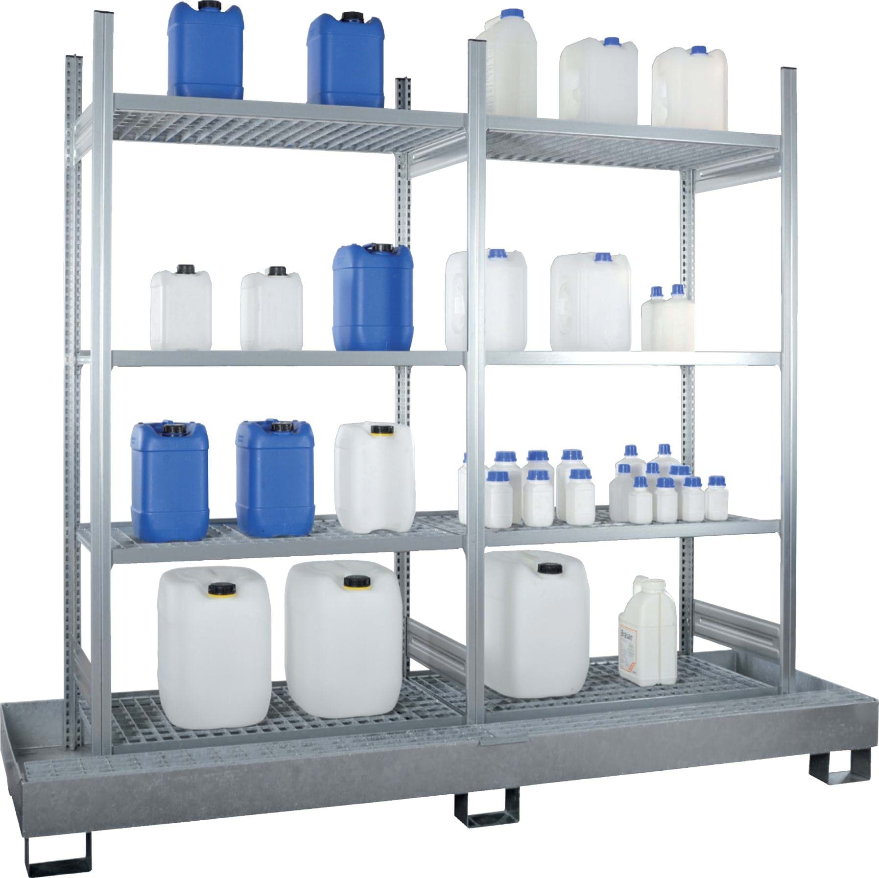 Gefahrenstoff-Doppelregal, Breite 2085 mm