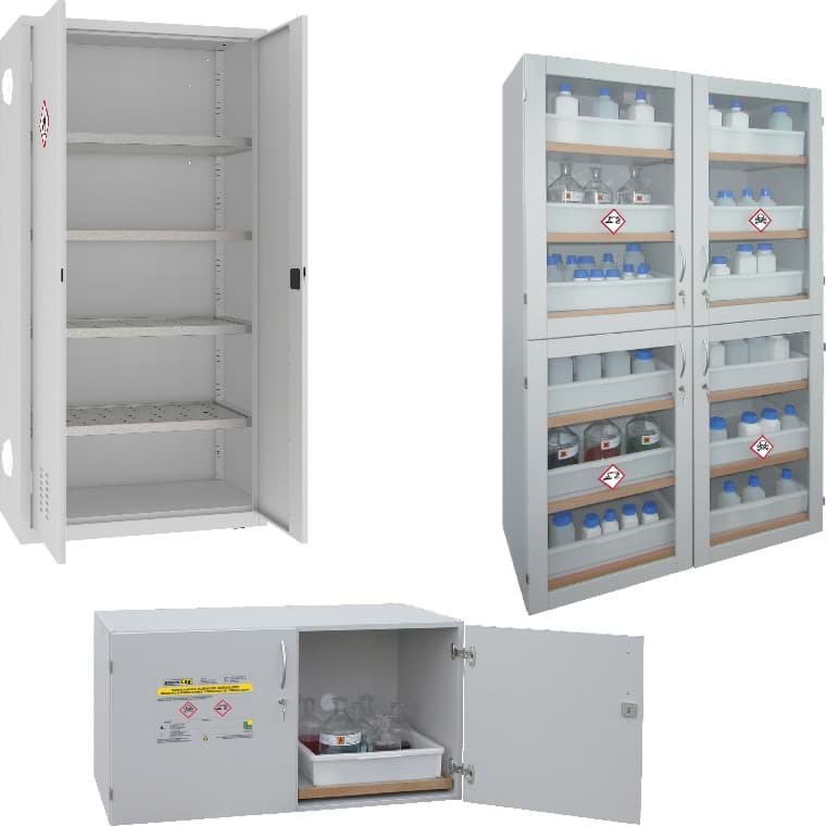 Schränke ohne zertifiziertem Feuerschutz