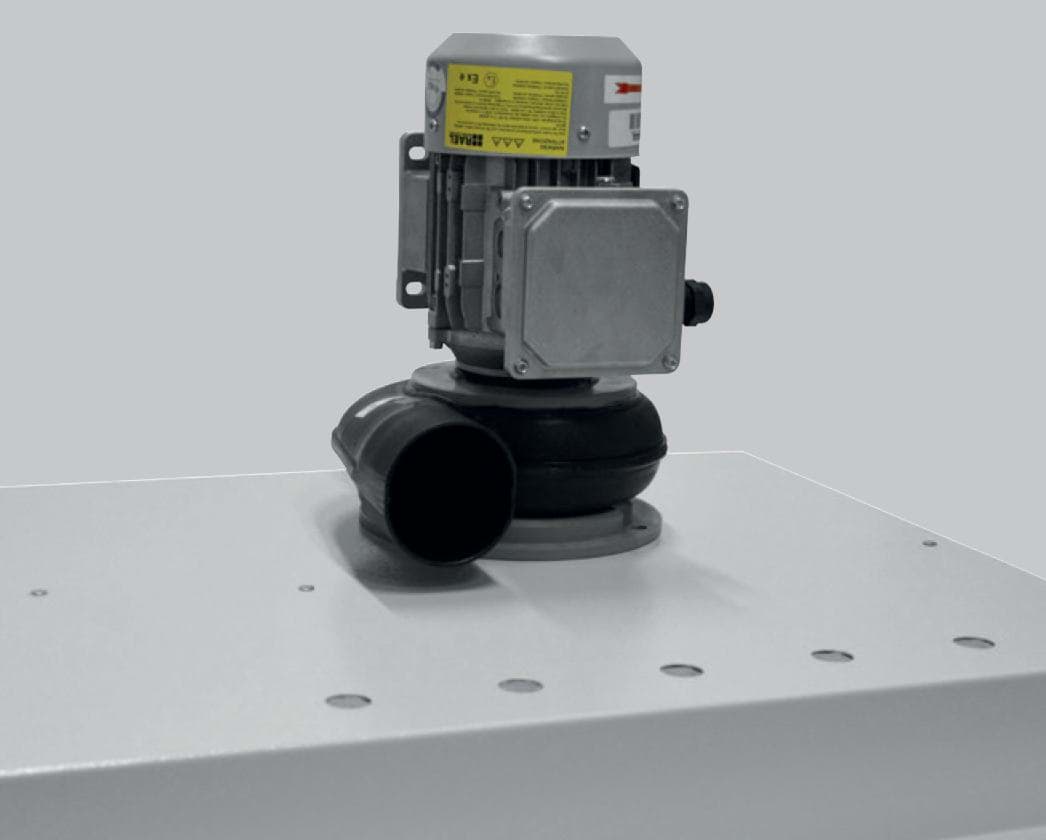 Entlüftung von einzelnen Sicherheitsschränken