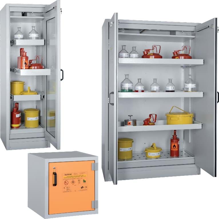 Sicherheits-/ Gefahrstoffschränke (Typ 30) mit ausziehbaren Wannen