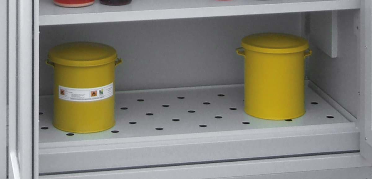 Lochblechabdeckung für Auffangwanne für 1200 mm Schrankbreite