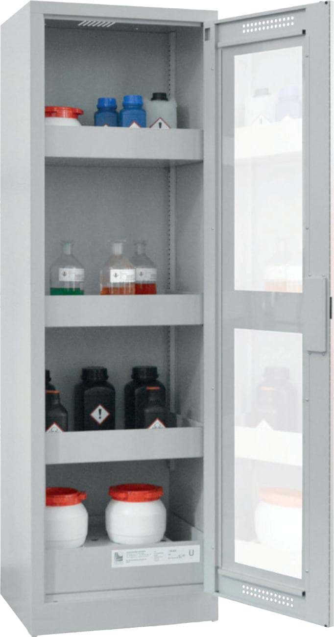 Gefahrenstoff-/Umweltschrank 1950 x 600 x 500 mm HxBxT mit Sichtfenster