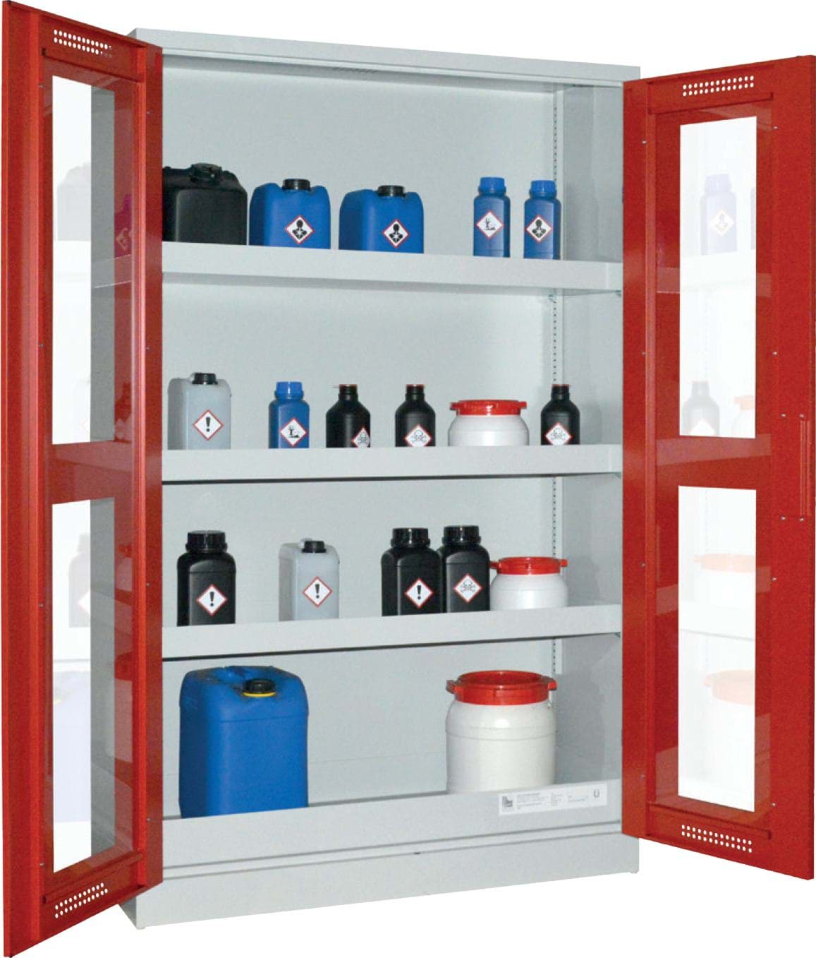 Gefahrenstoff-/Umweltschrank 1950 x 1200 x 500 mm HxBxT mit Sichtfenster