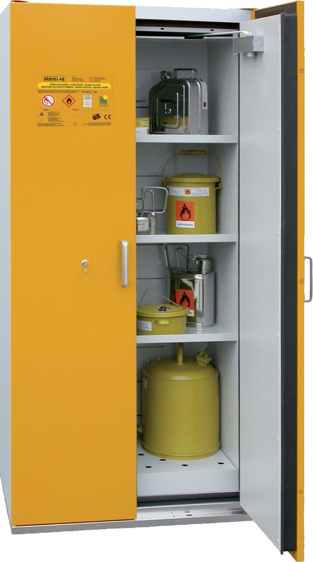 Sicherheits- / Gefahrenstoffschrank SIS Typ 90 mit höhenverstellbaren Einlegeböden