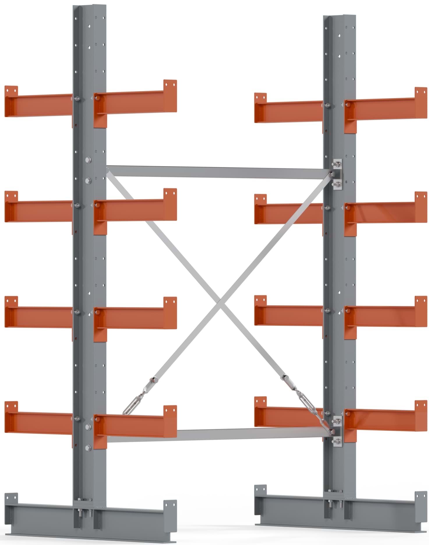 Kragarmregal Grundregal, doppelseitig, 2000x1280mm HxB