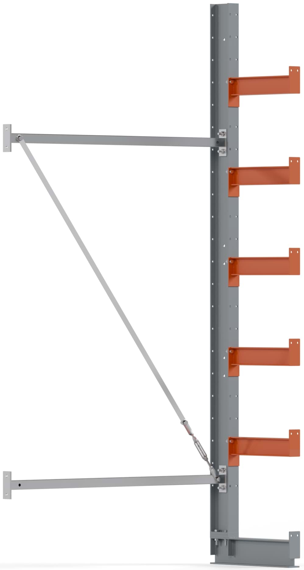 Kragarmregal Anbauregal, einseitig, 2500x1280mm HxB