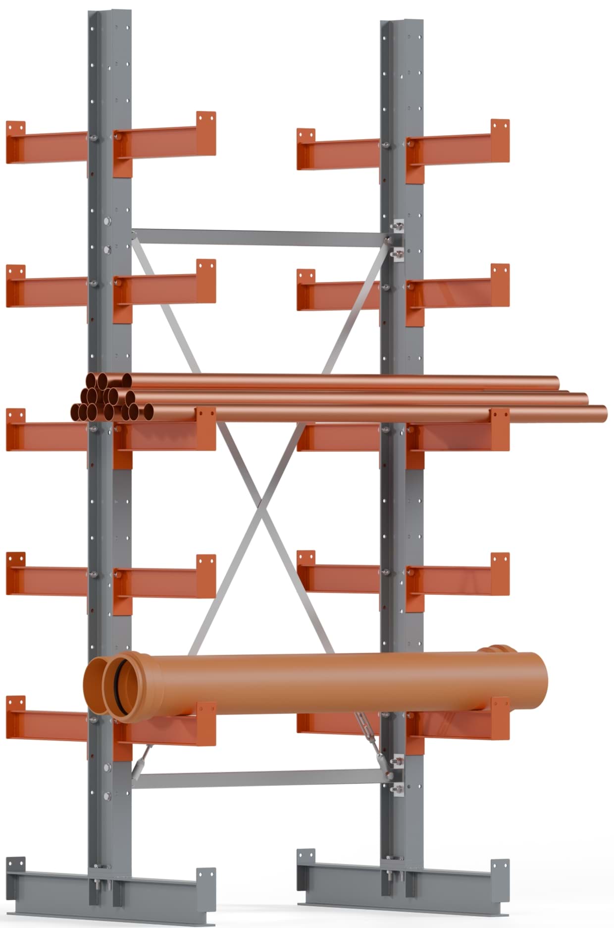 Kragarmregal Grundregal, doppelseitig, 2500x1000mm HxB