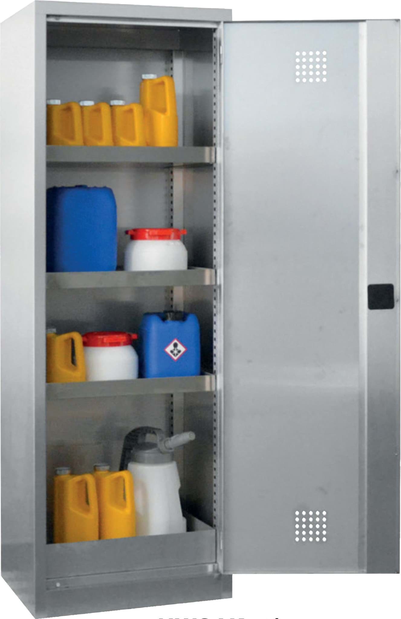 Gefahrenstoff-/Umweltschrank Edelstahl 1800 x 600 x 500 mm HxBxT