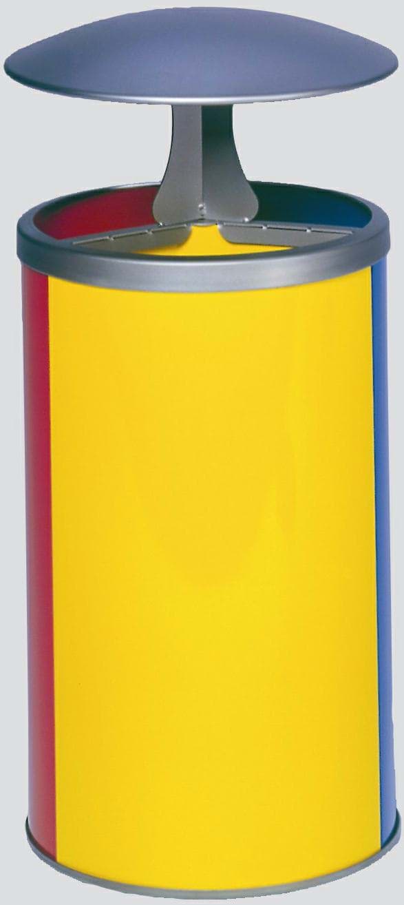 Wertstoffstation 3-fach mit Dach, je 30 Liter