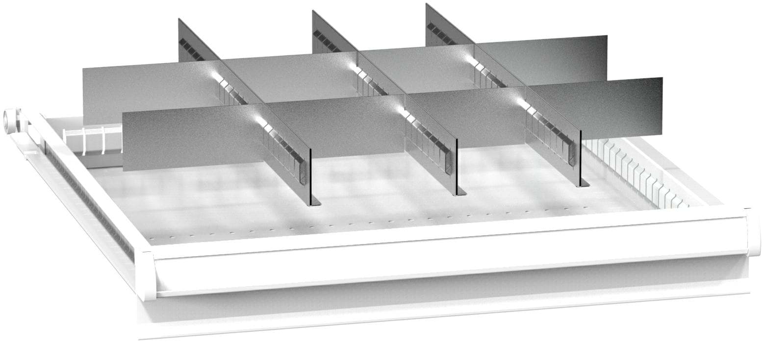 Metallunterteilung 12 Fächer für Schubladenschrank 1343x780 mm BxT
