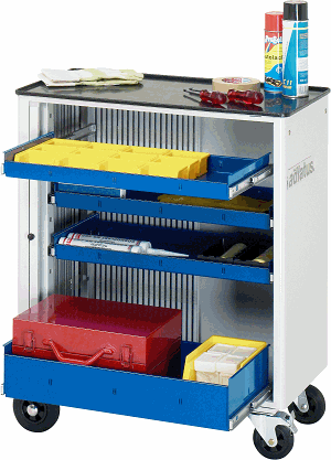 Werkzeugwagen, B 725 x T 400 x H 860 mm