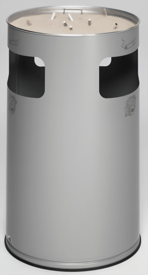 Abfallsammler-Ascher-Kombination H 75 K, Farbe silber
