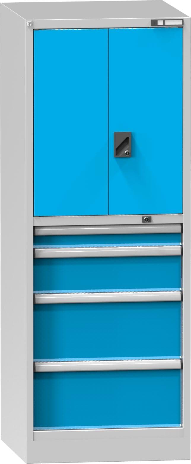 Schubladenschrank, 4 x Schublade, 1 x Türe, 1950x731x780 mm HxBxT