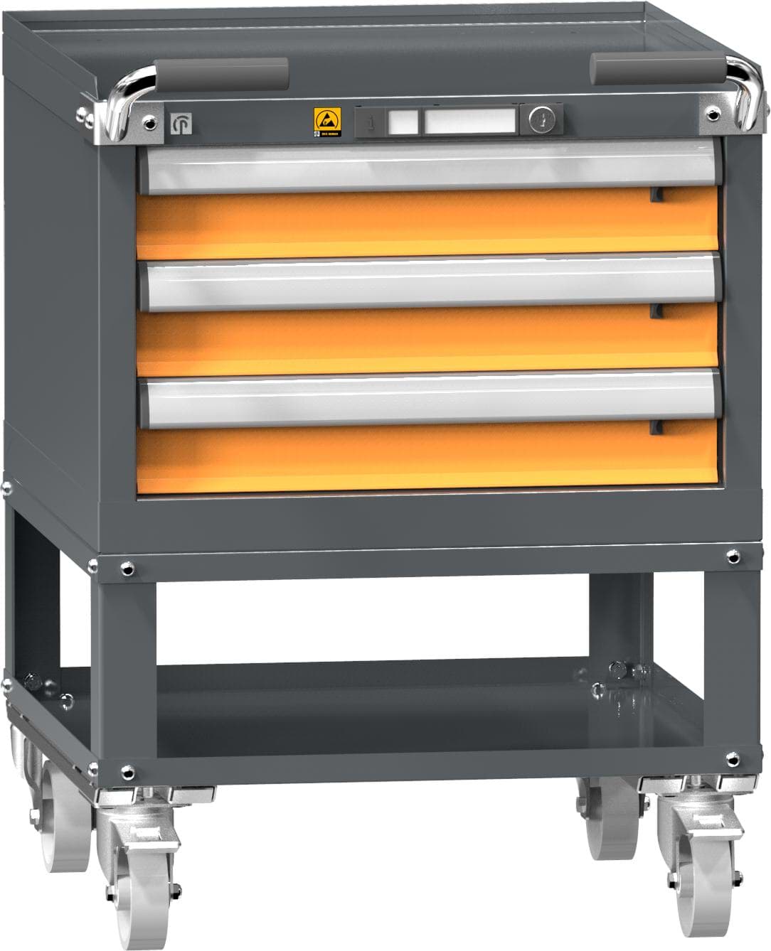 ESD-Mobiler-Container, 3 x Schublade, 785x578x600 mm HxBxT