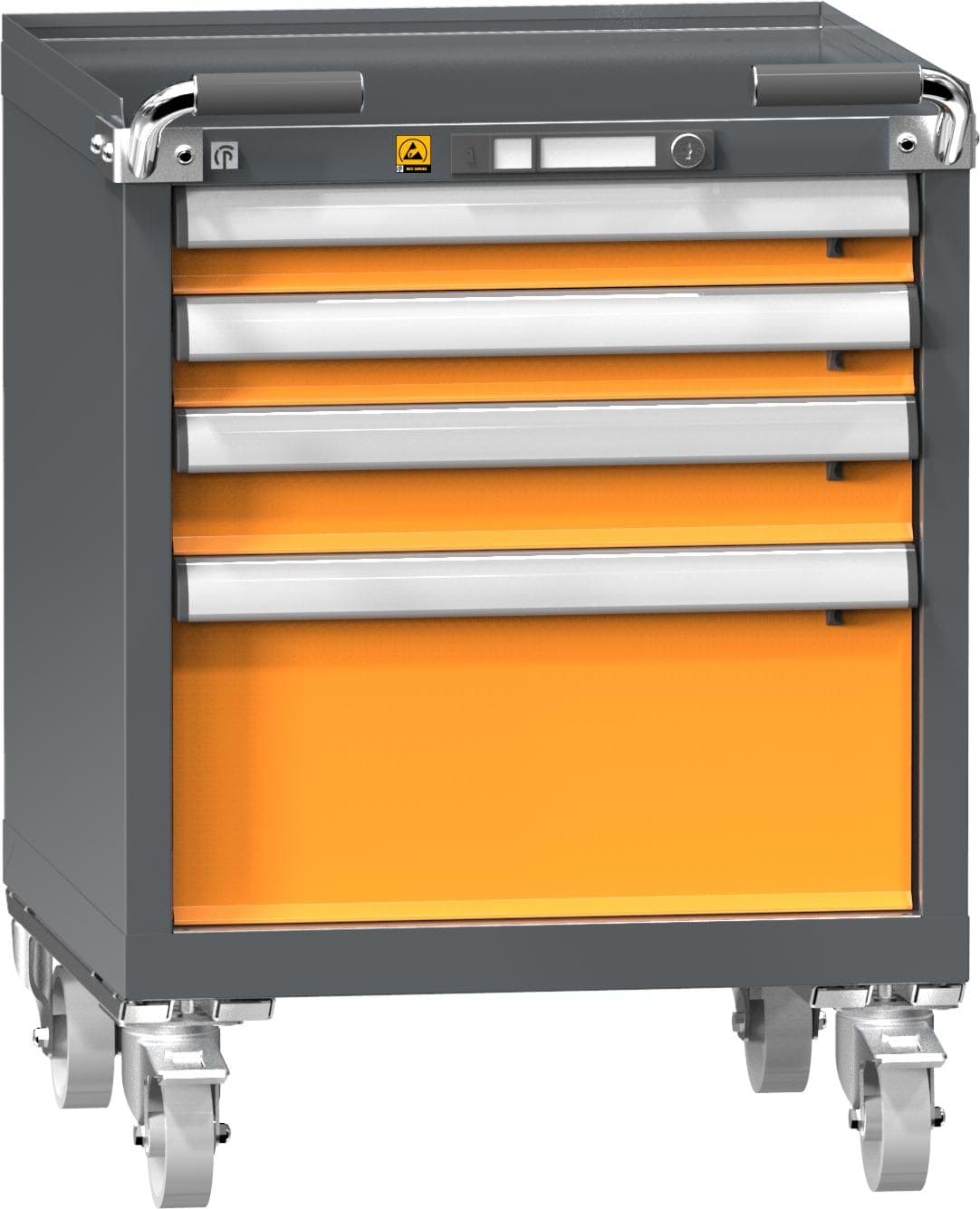 ESD-Mobiler-Container, 4 x Schublade, 785x578x600 mm HxBxT