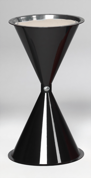 Standascher Kunststoff, für Hallen, Flure, Foyers und Warteräume, scharzgrau ohne Dach