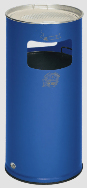 Abfallsammler-Ascher-Kombination H 70 K, Farbe RAL 5010 enzianblau
