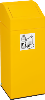 WS 76 L, Farbe RAL 1023 gelb für Wertstoffe, für 110 Liter Säcke
