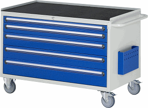 Montagewagen Modell XXL3.11, B 1145 x T 650 x H 795mm, Metall-Top 25 mm mit Anti-Rutsch-Matte 