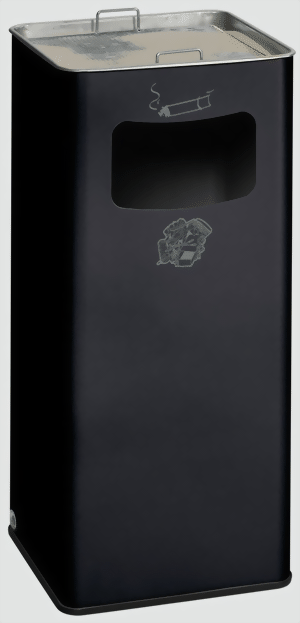 Abfallsammler-Ascher-Kombination B 32 R, Farbe RAL 7021 anthrazit
