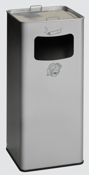 Abfallsammler-Ascher-Kombination B 32 R, Farbe silber
