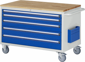 Montagewagen Modell XXL3.11, B 1145 x T 650 x H 795 mm, Buche-Top 25 mm