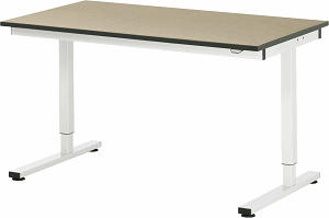 Arbeitstisch Serie RHE, B 1500 x T 800 x H 740-1040 mm, MDF-Platte 22 mm