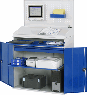 Computer-Schrank - Modell 61, B 1100 x T 520 x H 1770 mm