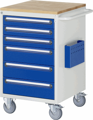 Montagewagen Modell L5.9, B 580 x T 650 x H 975 mm, Buche-Top 25 mm