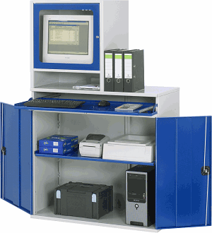 Computer-Schrank - Modell 65, B 1100 x T 520 x H 1770 mm