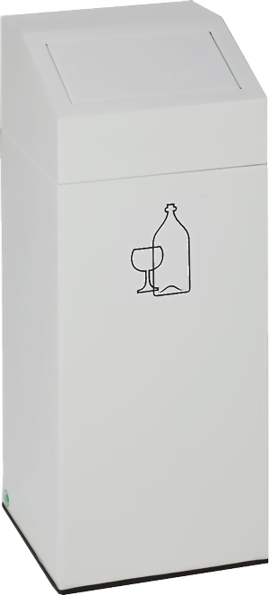 WS 76 L, Farbe RAL 9016 weiss für Glas, für 110 Liter Säcke