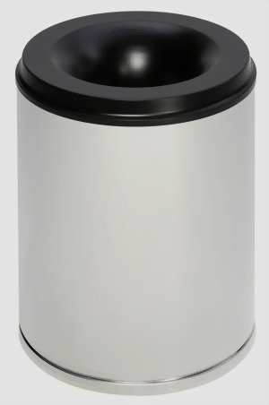 Papierkorb edelstahl feuerfest selbstlöschend, 80 Liter
